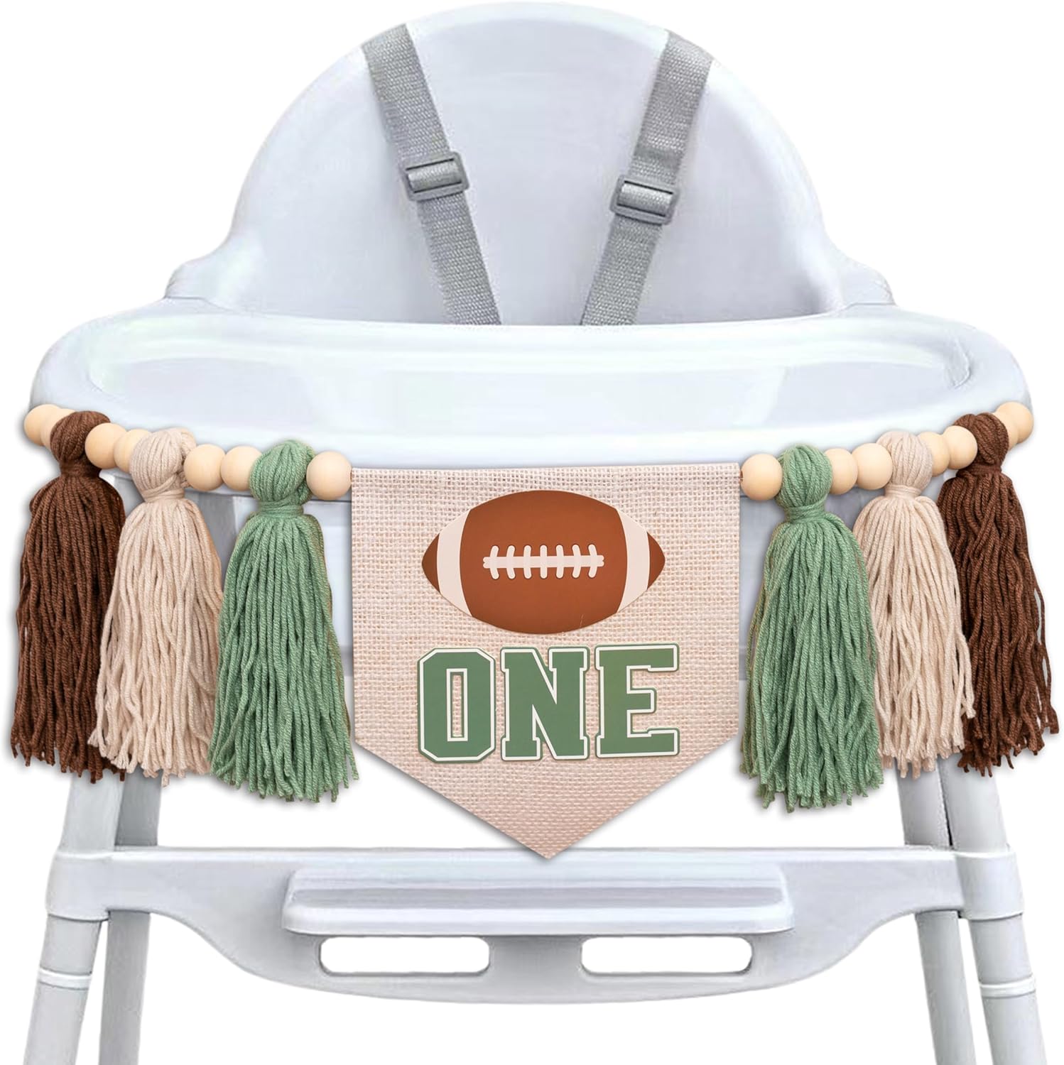 First Birthday High Chair Football Banner