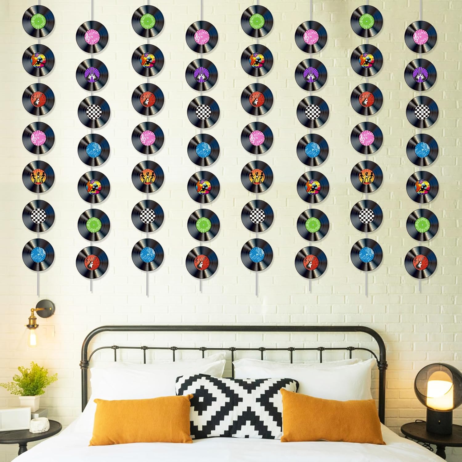 12 PCS Vinyl Record Banners 50s Party Decor