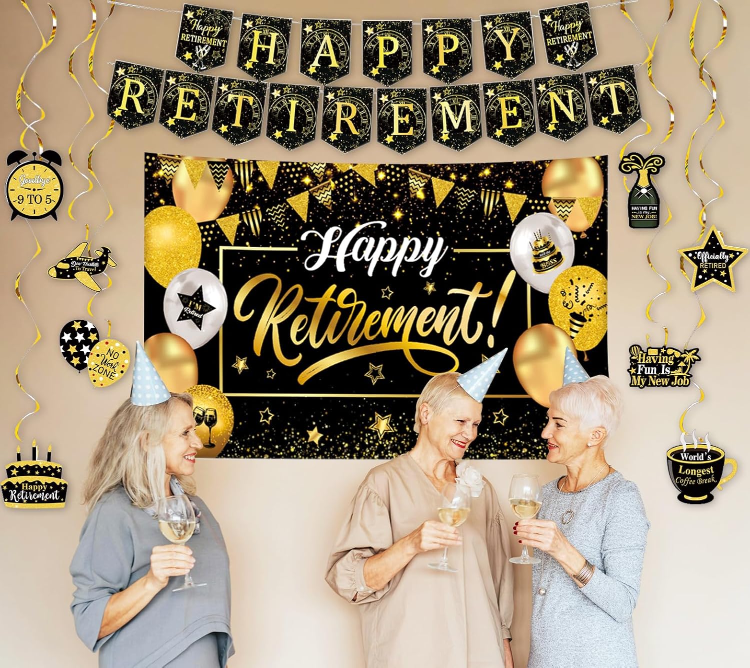 Happy Retirement Party Decorations Set