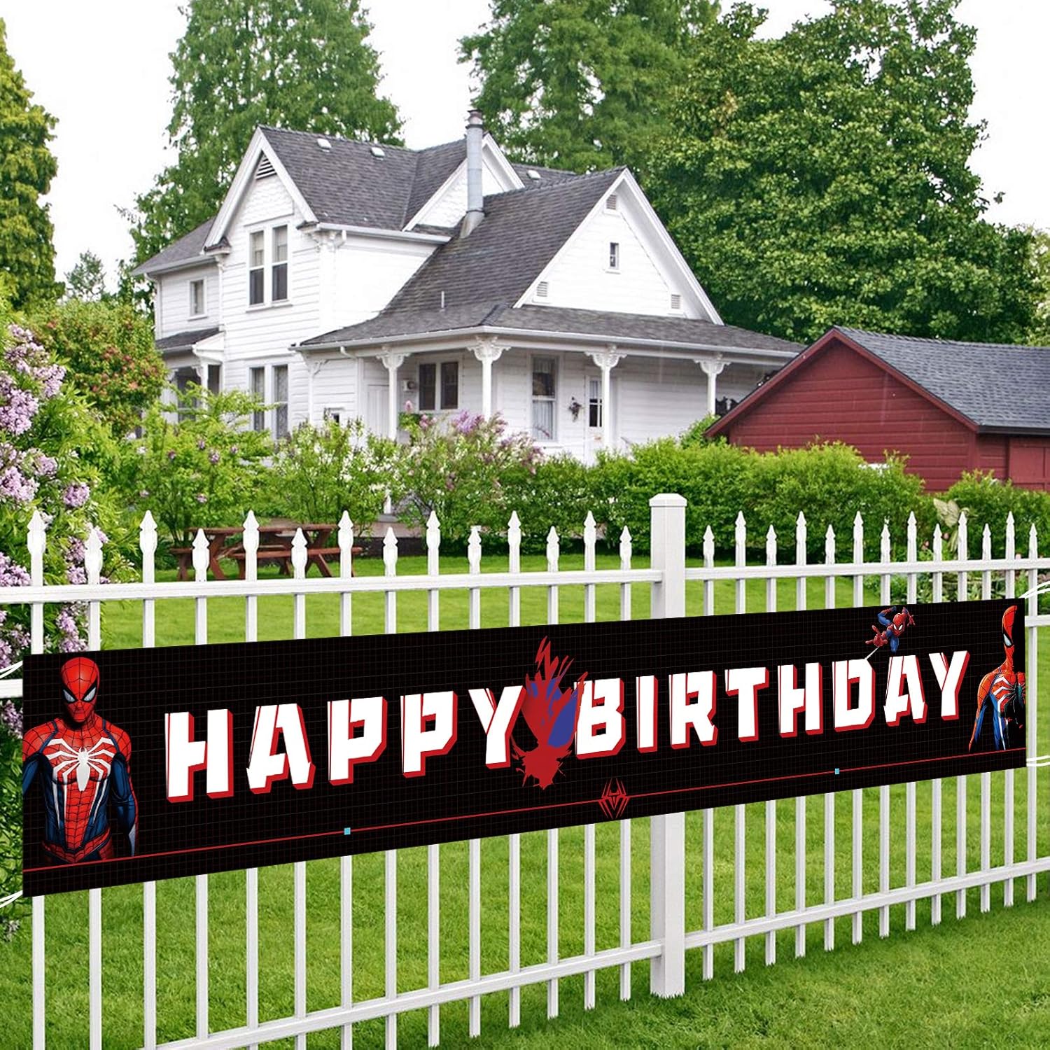Spiderman Birthday Banner 98x16ft Decor