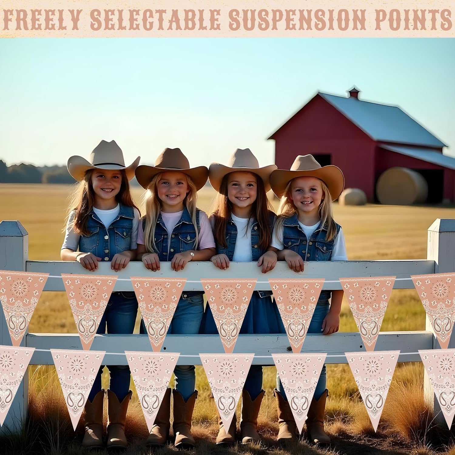 5 Pack Western Cowboy Party Decorations Banners