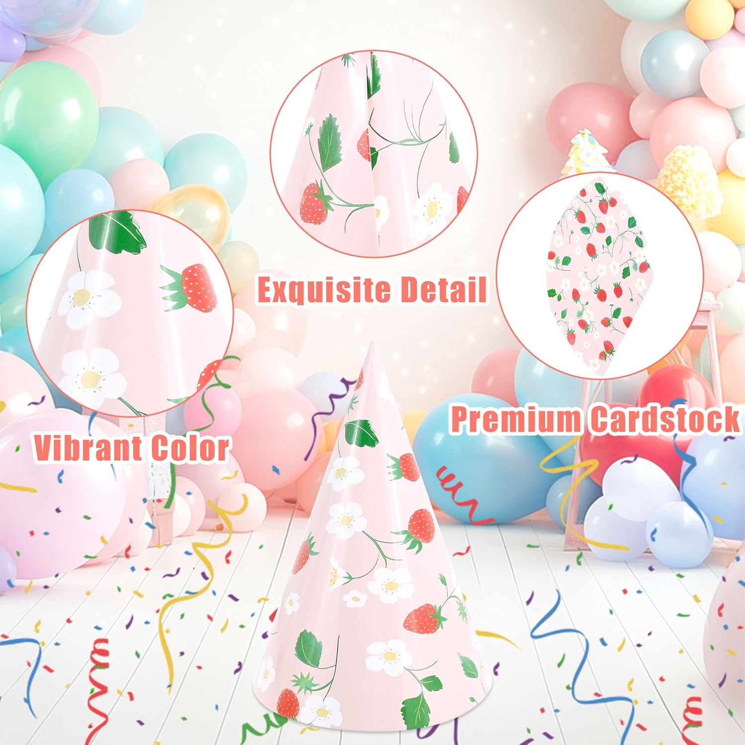 CANREVEL 12PCS Party Hats for Kids and Adults