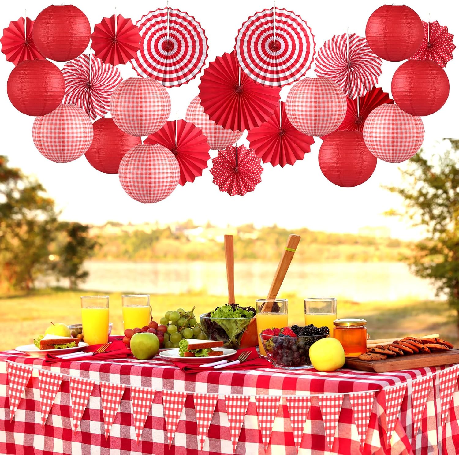 Moukeren 33 Pcs Picnic Decor Set