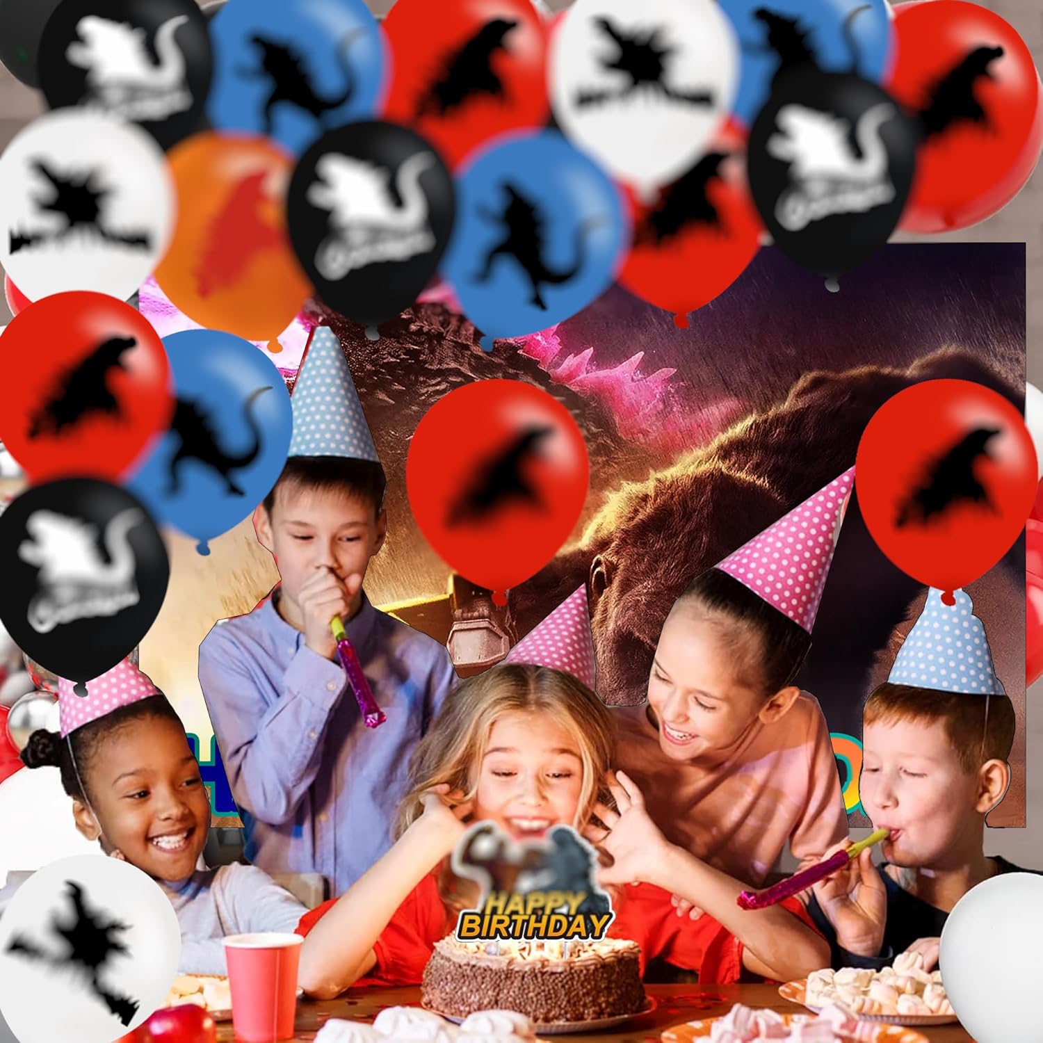 HDPIYRE King of the Monsters Birthday Decorations Set