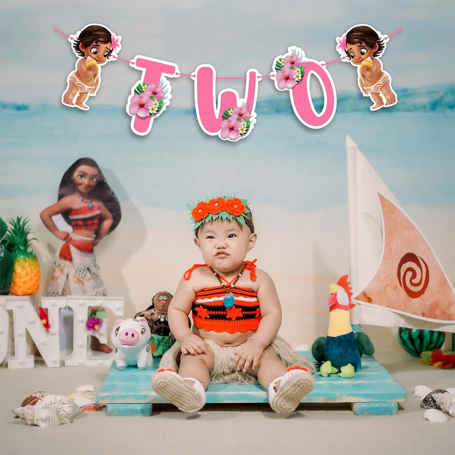 BBY Mna Two Birthday Banner for Girls