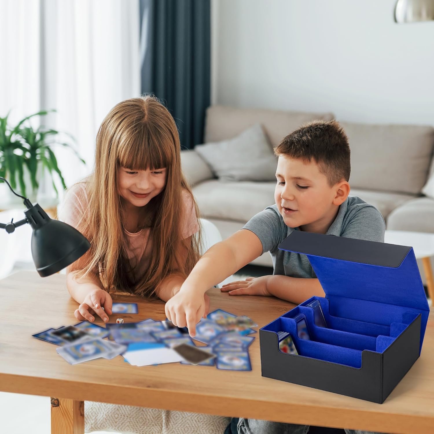 SFSOC Card Storage Box With Magnetic Closure And 10 Dividers