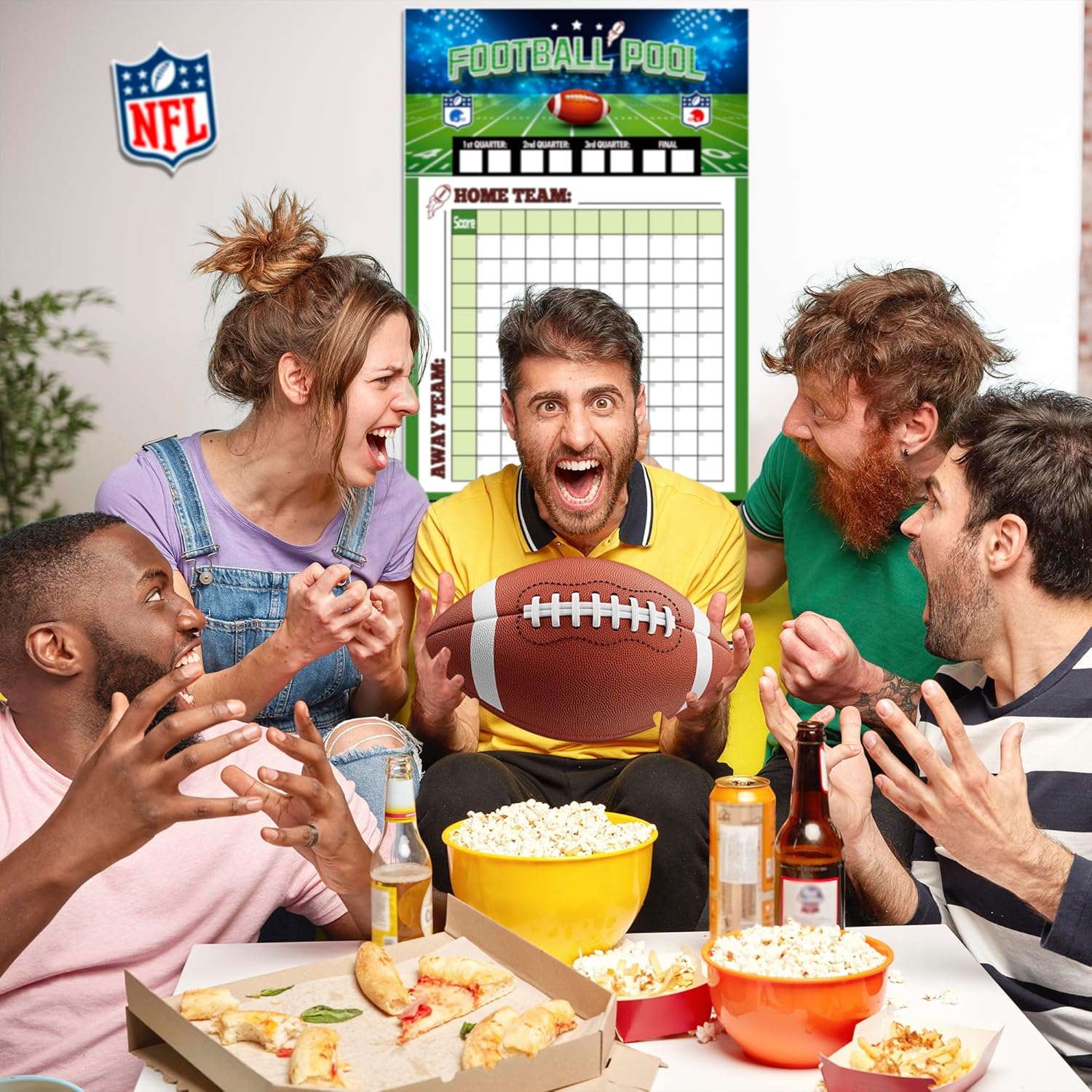 OHOME Football Party Decorations 2 Pack Pool Poster