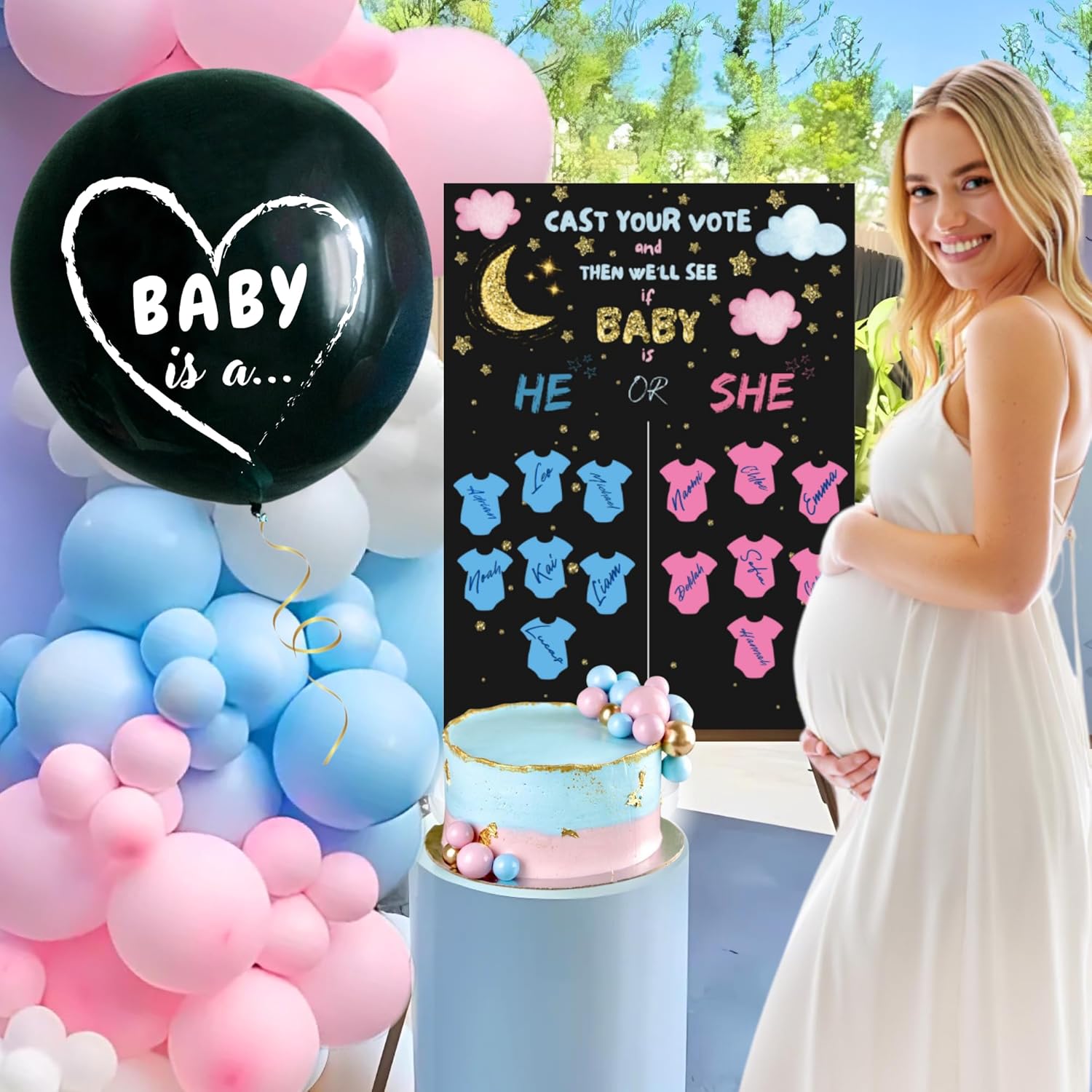191 PC Premium Twinkle Star Gender Reveal Decor Kit