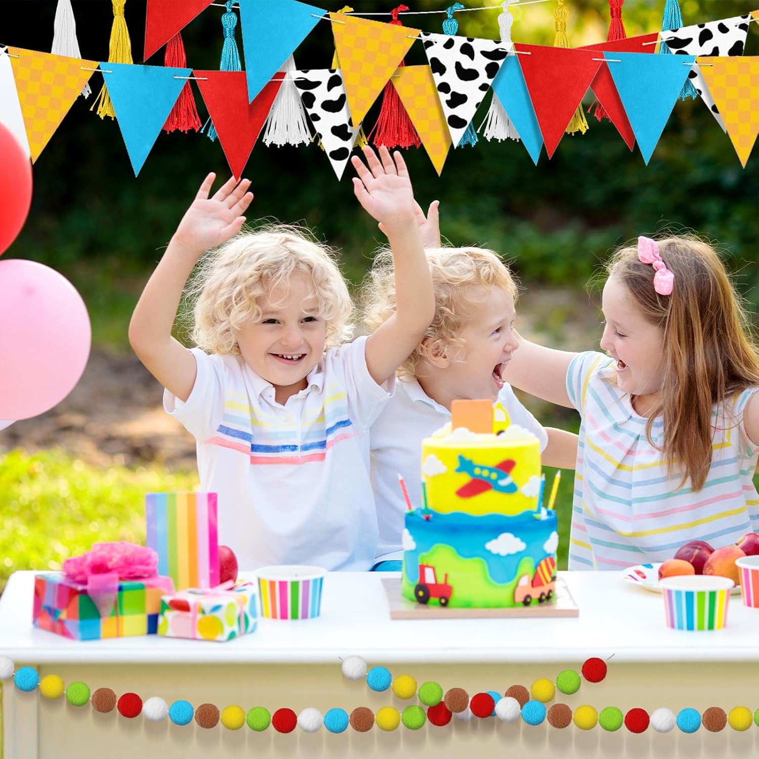 5 Pcs Cartoon Story Party Decorations 98 ft Garland