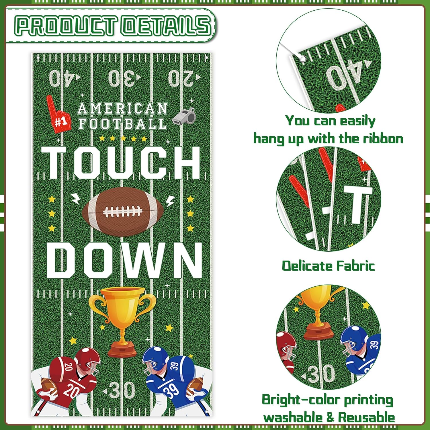 Football Party Decorations Door Banner Set