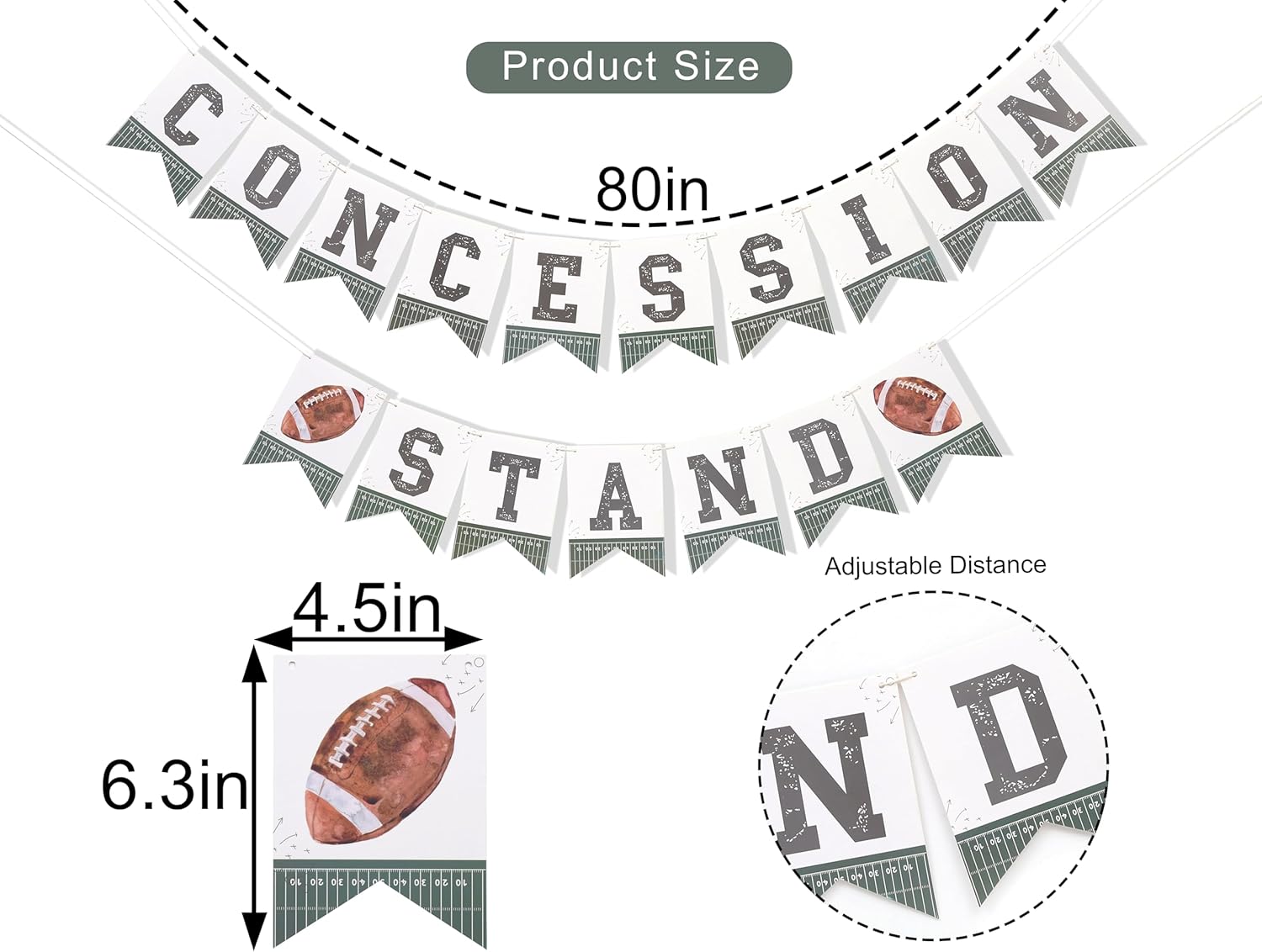 Football Concession Stand Banner for Party Decor