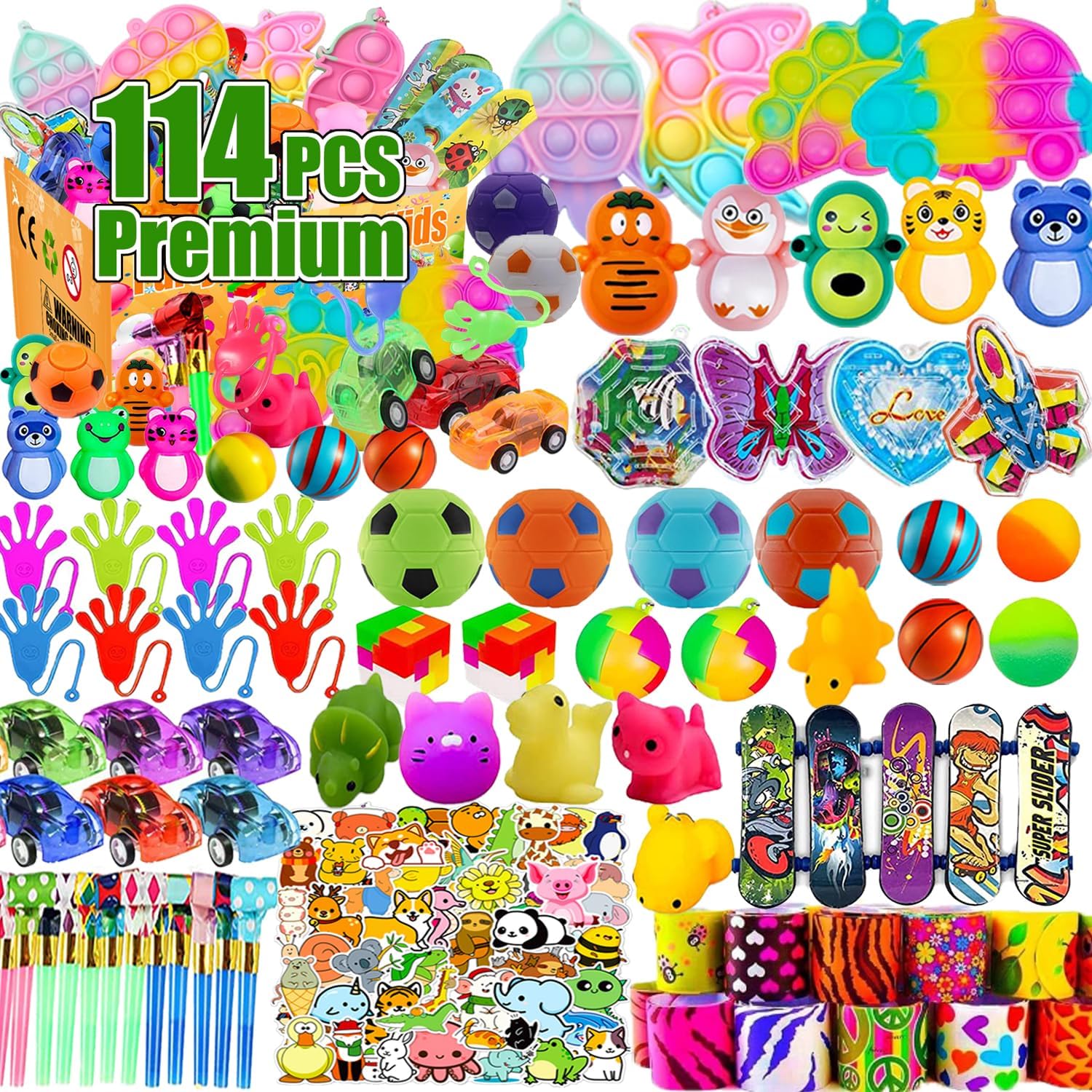 YOAUSHY 114 Pcs Party Favs for Kids 4-8