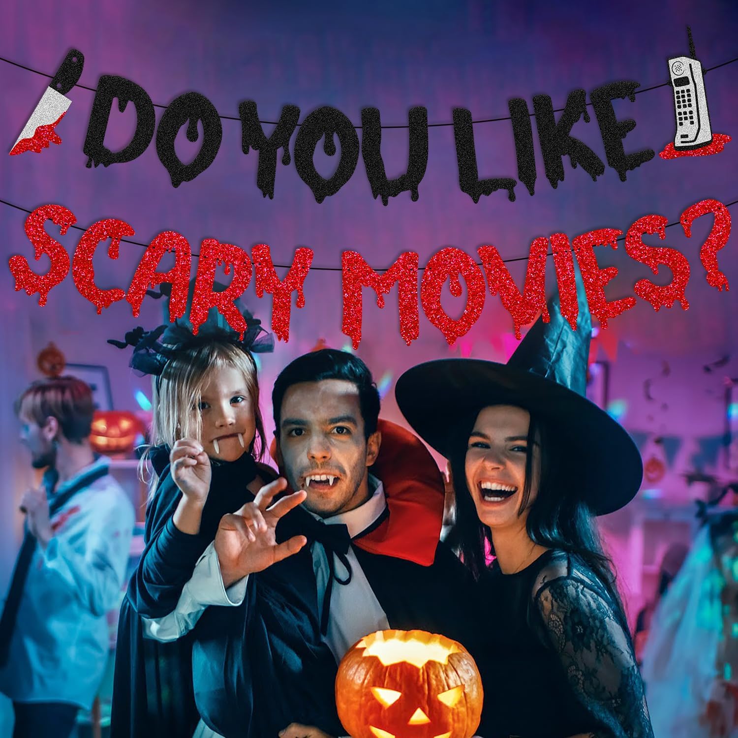OKUSUN Movie Night Party Decor Banner Horror Theme
