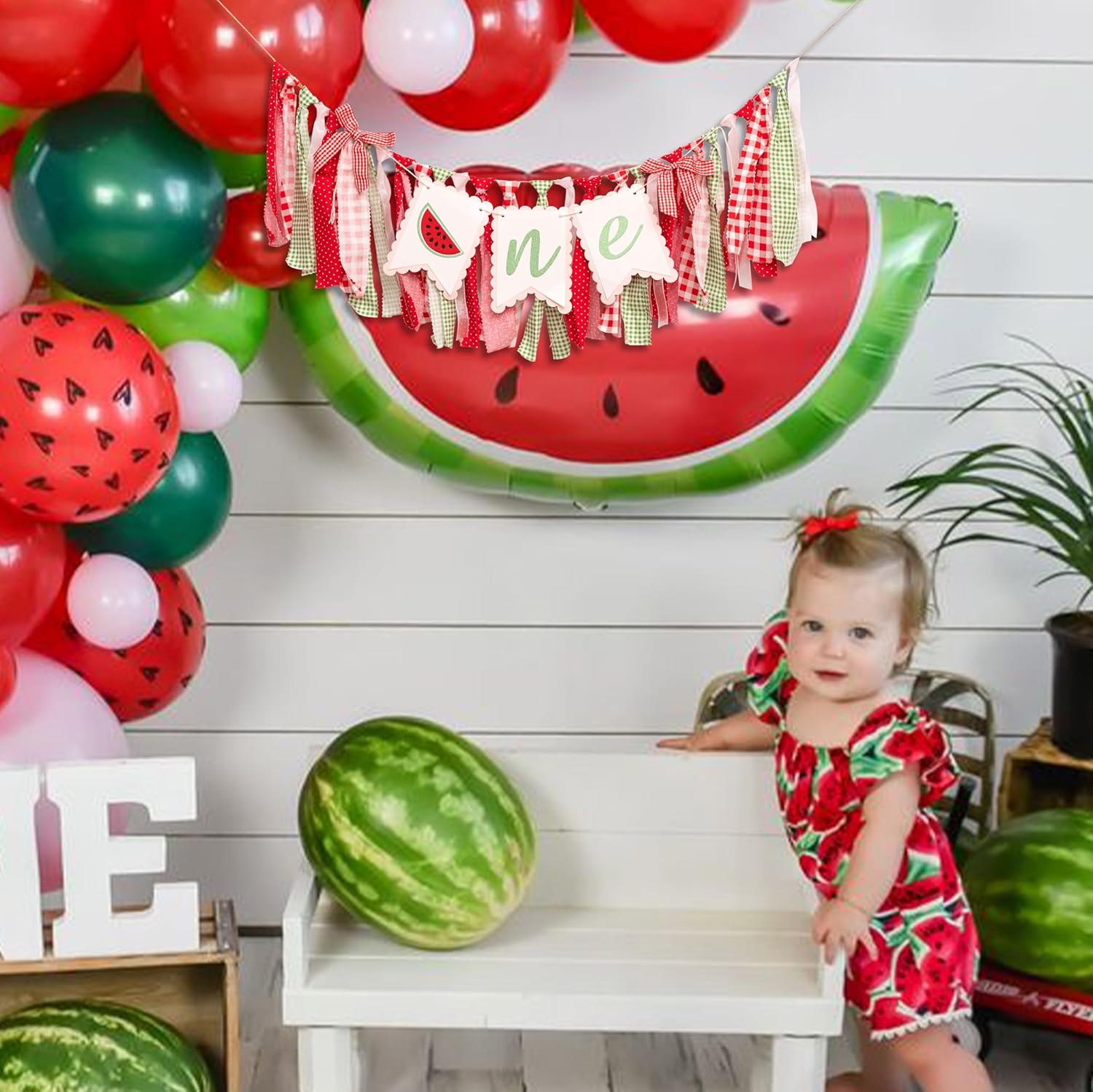Watermelon Themed High Chair Banner for Birthday Party