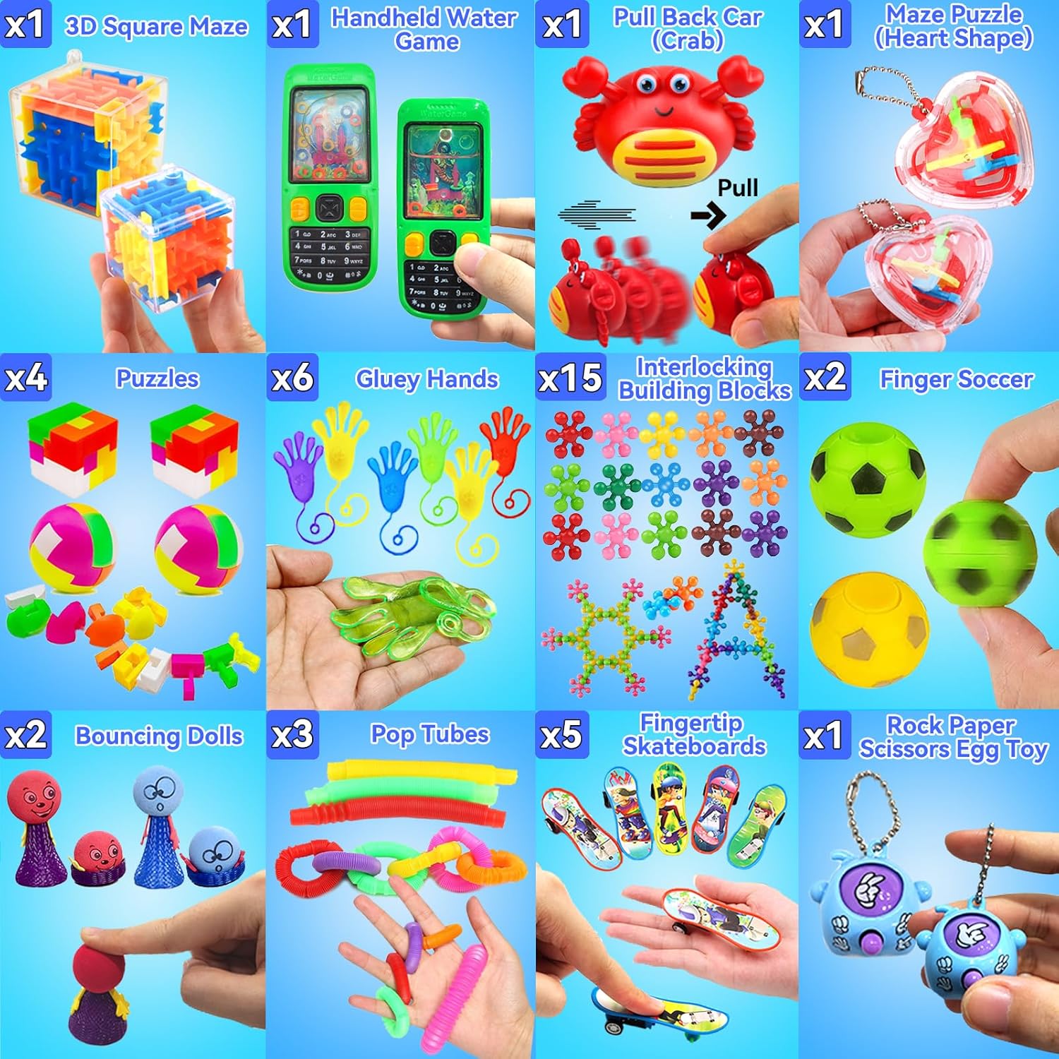 125 Piece Fidget Toy Assortment for Kids 4-12