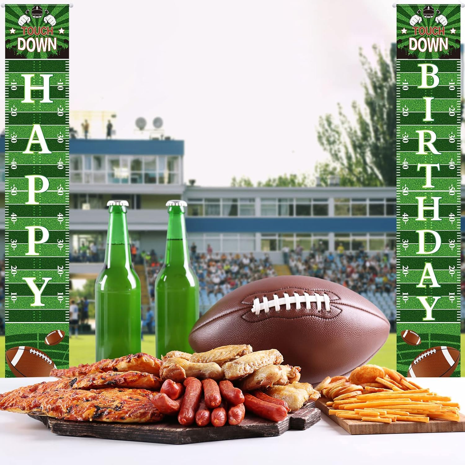 Batiyeer Football Birthday Decor Banner Sign