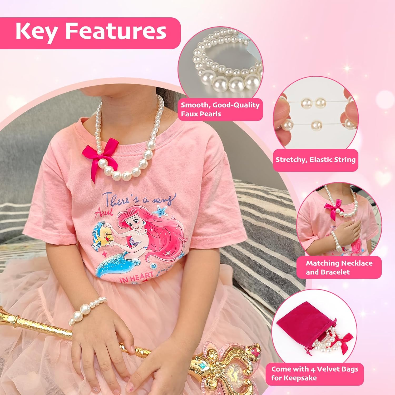 Kilofly Princess Party Favor Jewelry Value Pack