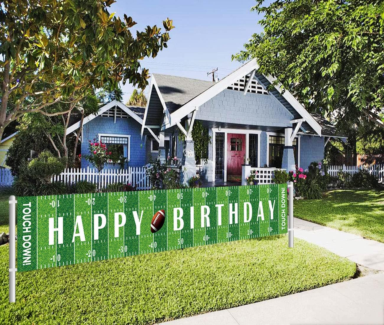 Large Football Birthday Yard Sign Banner 98x16ft