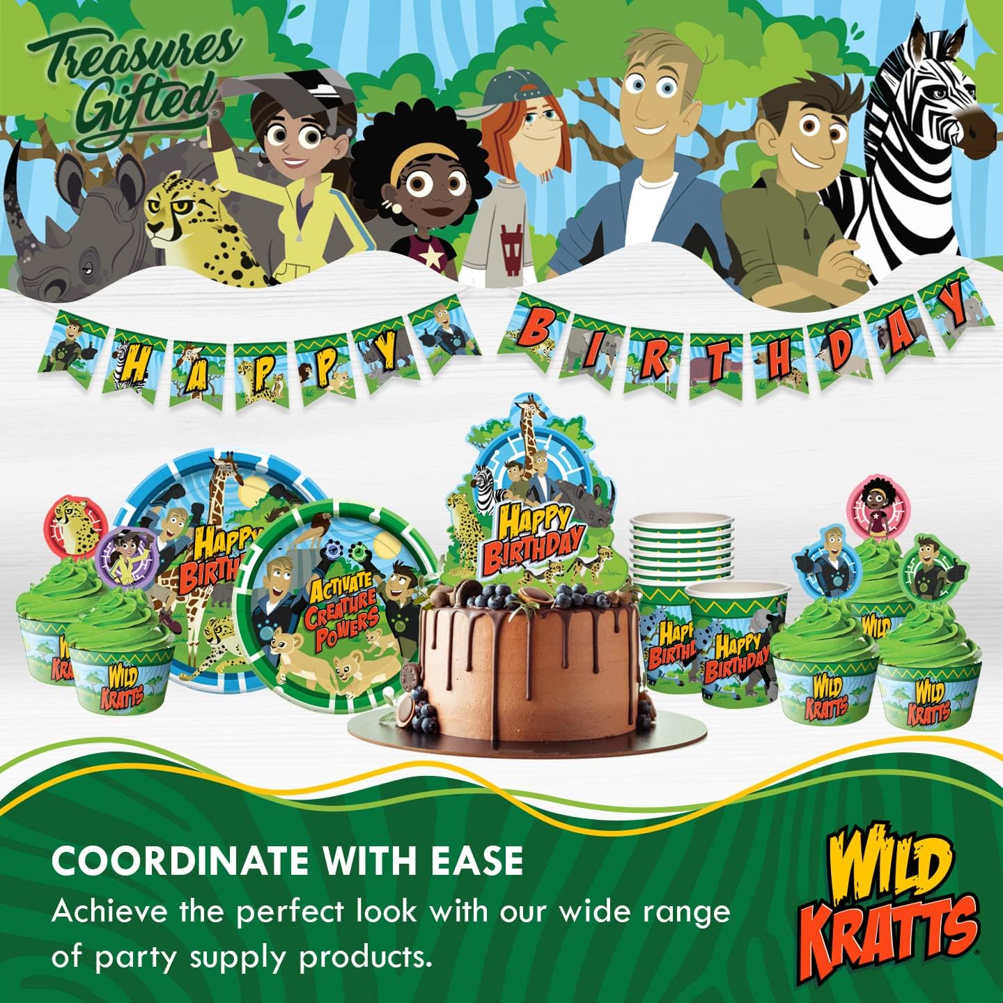 Treasures Gifted Wild Kratts Birthday Banner