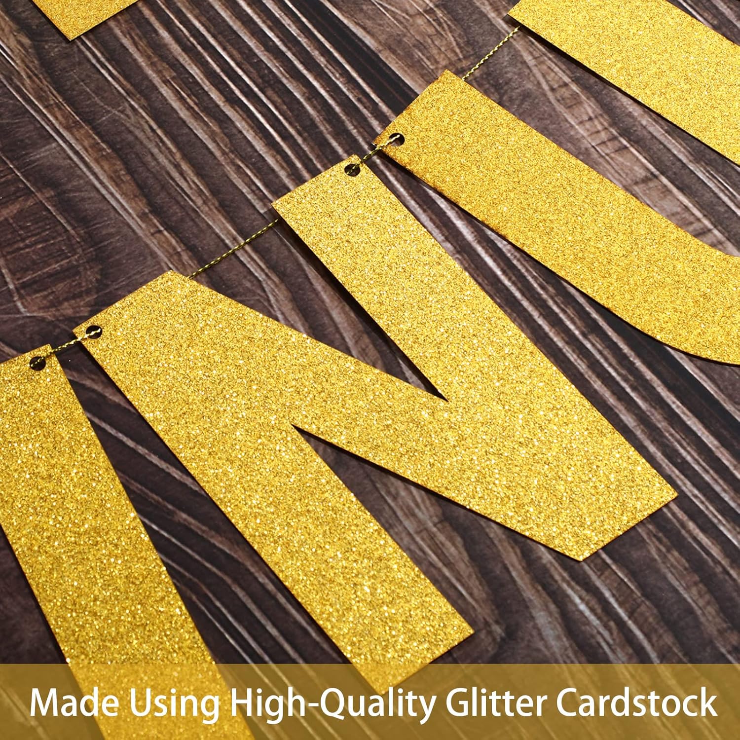 TaoBary 112 Pcs DIY Letter Banner Kit Gold