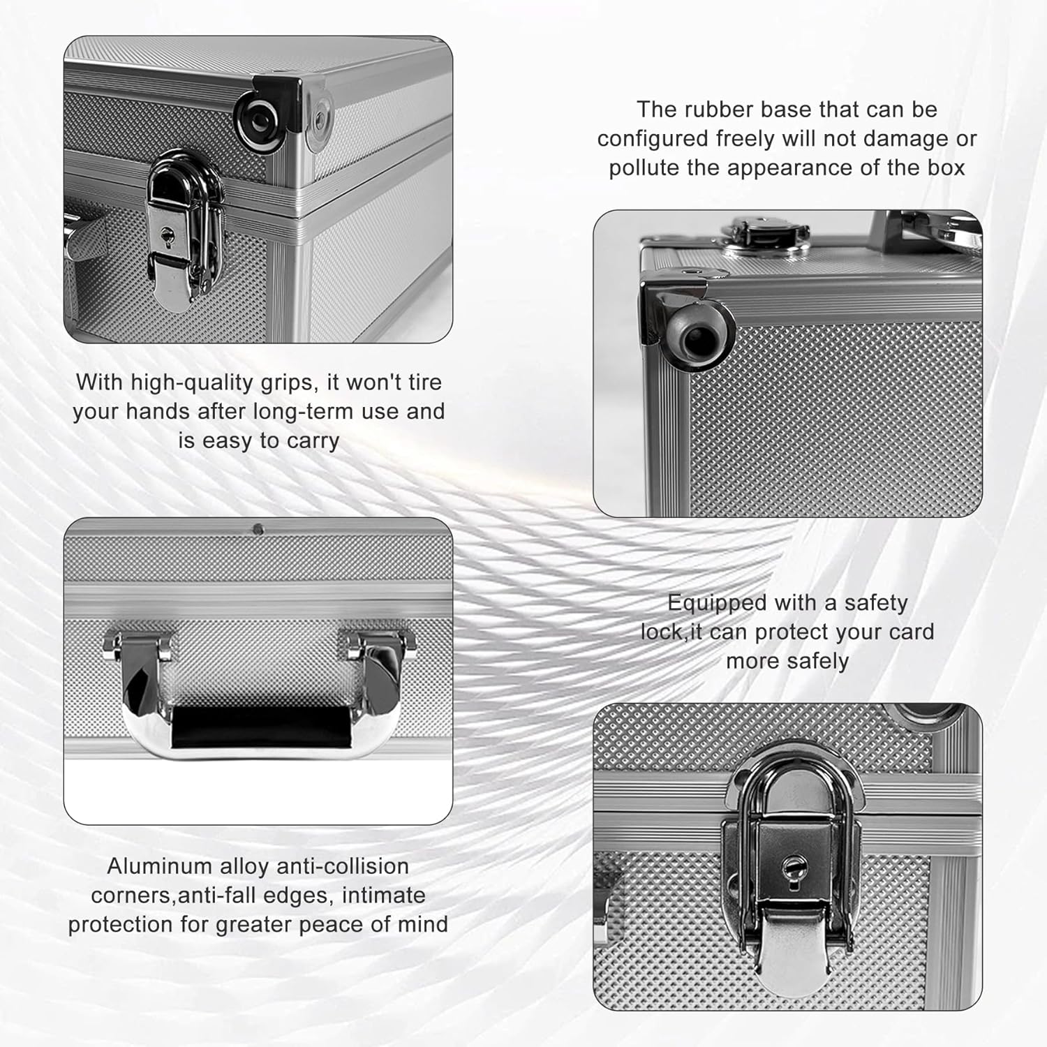 Large Capacity Card Storage Box with Detachable Partitions