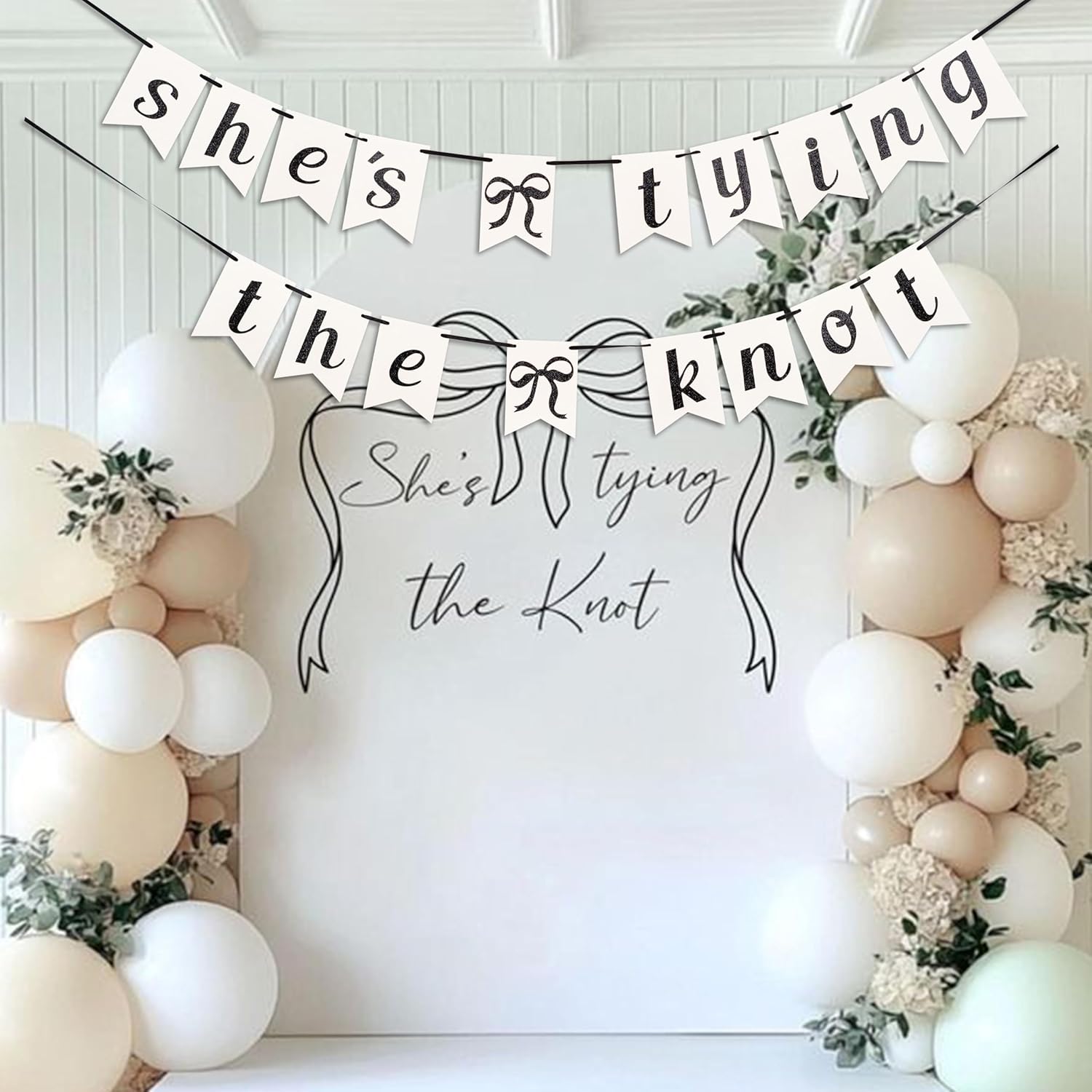 Shes Tying The Knot Banner Bridal Shower Decoration