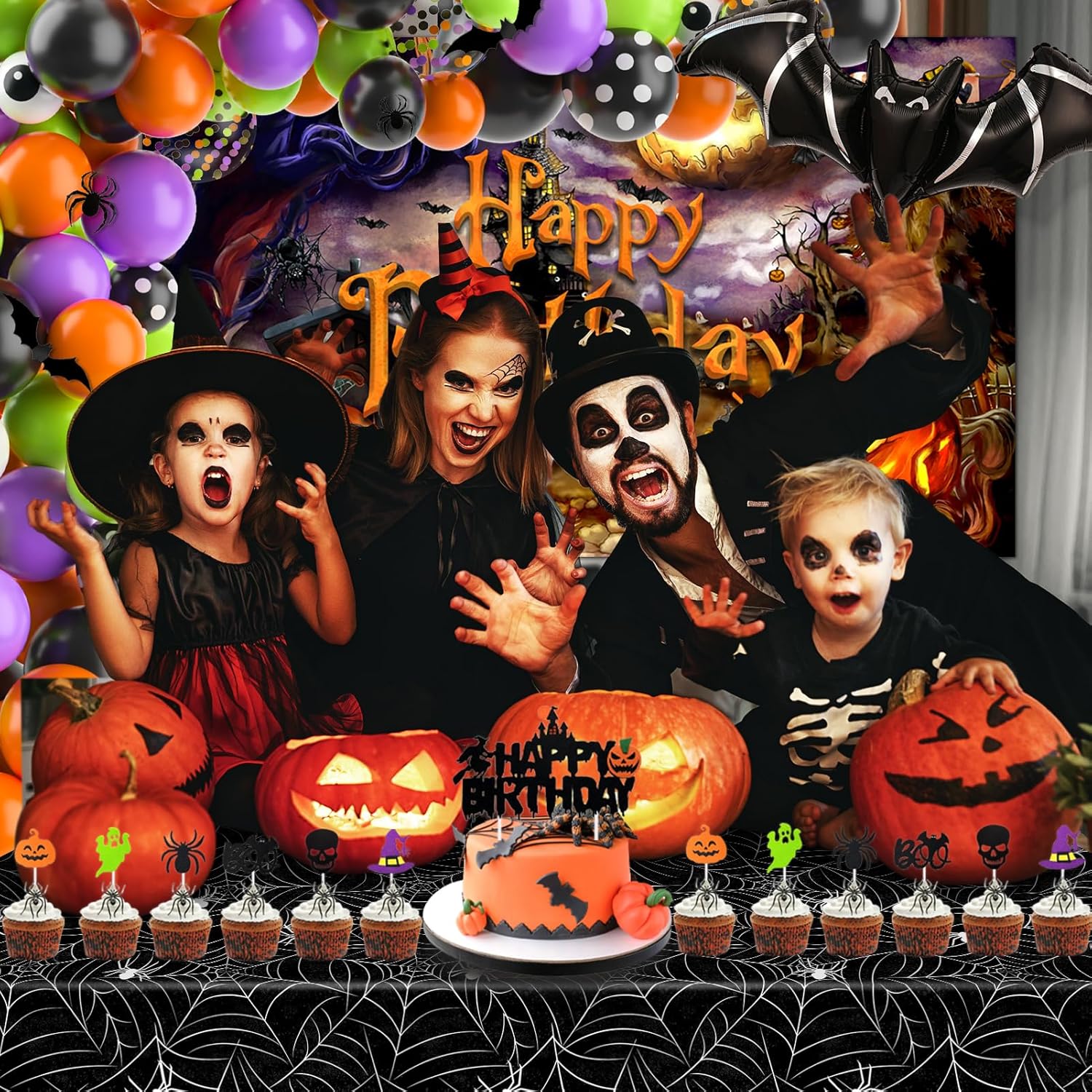 Halloween Birthday Party Decor 105 Pcs Decor Set