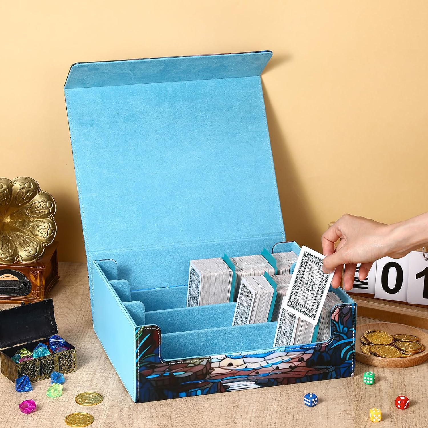 1800 PU Card Storage Box with Magnetic Closure