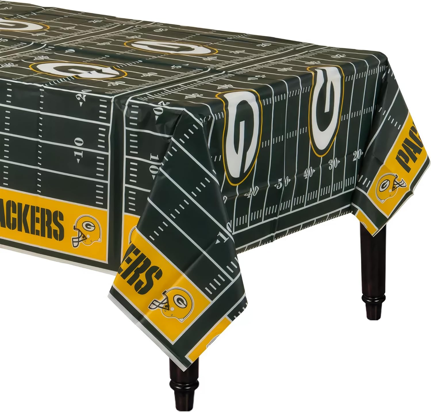 Green Bay Packers Table Cover 54x96 Durable Plastic