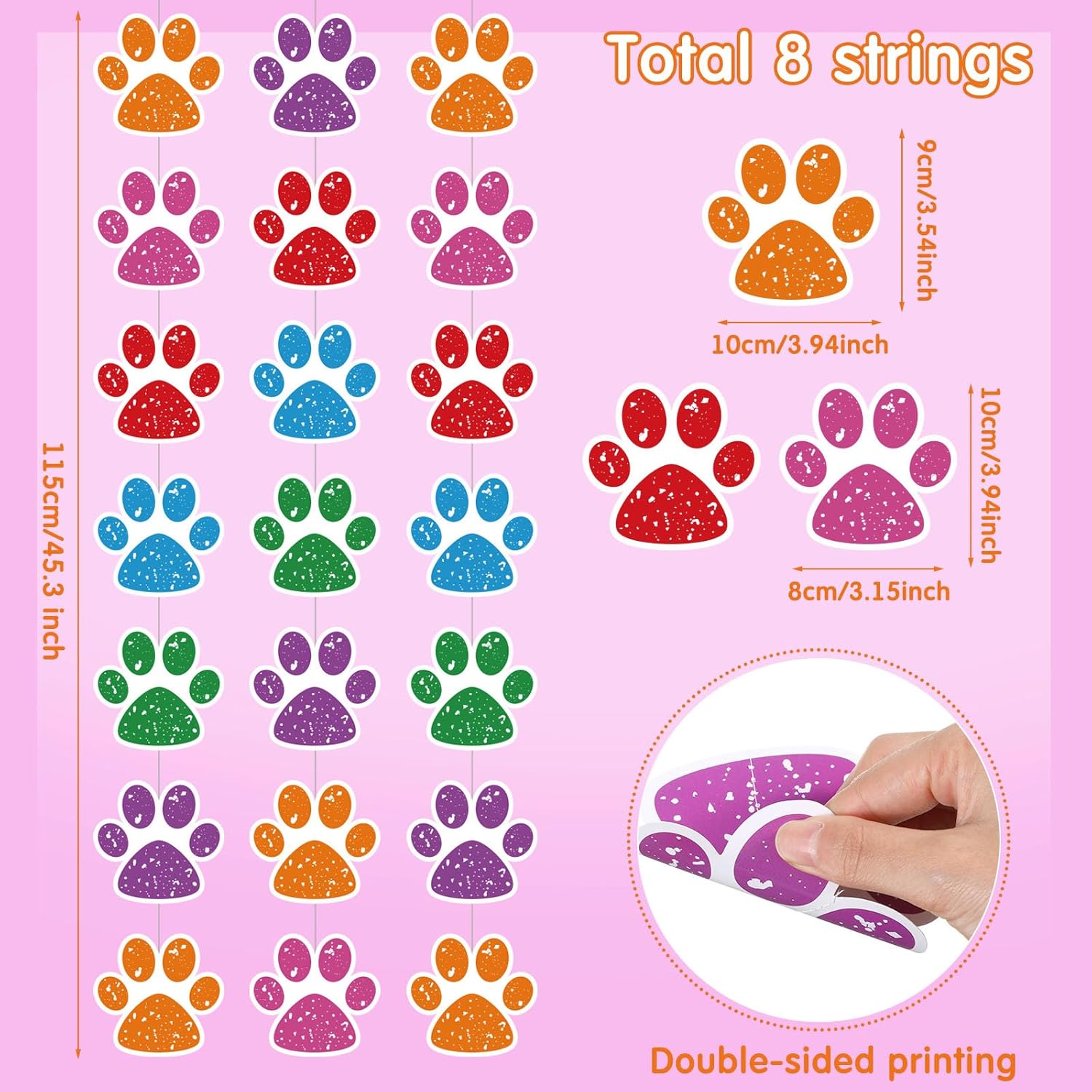 Duraaamo 8 Pack Dog Party Banners Decorations