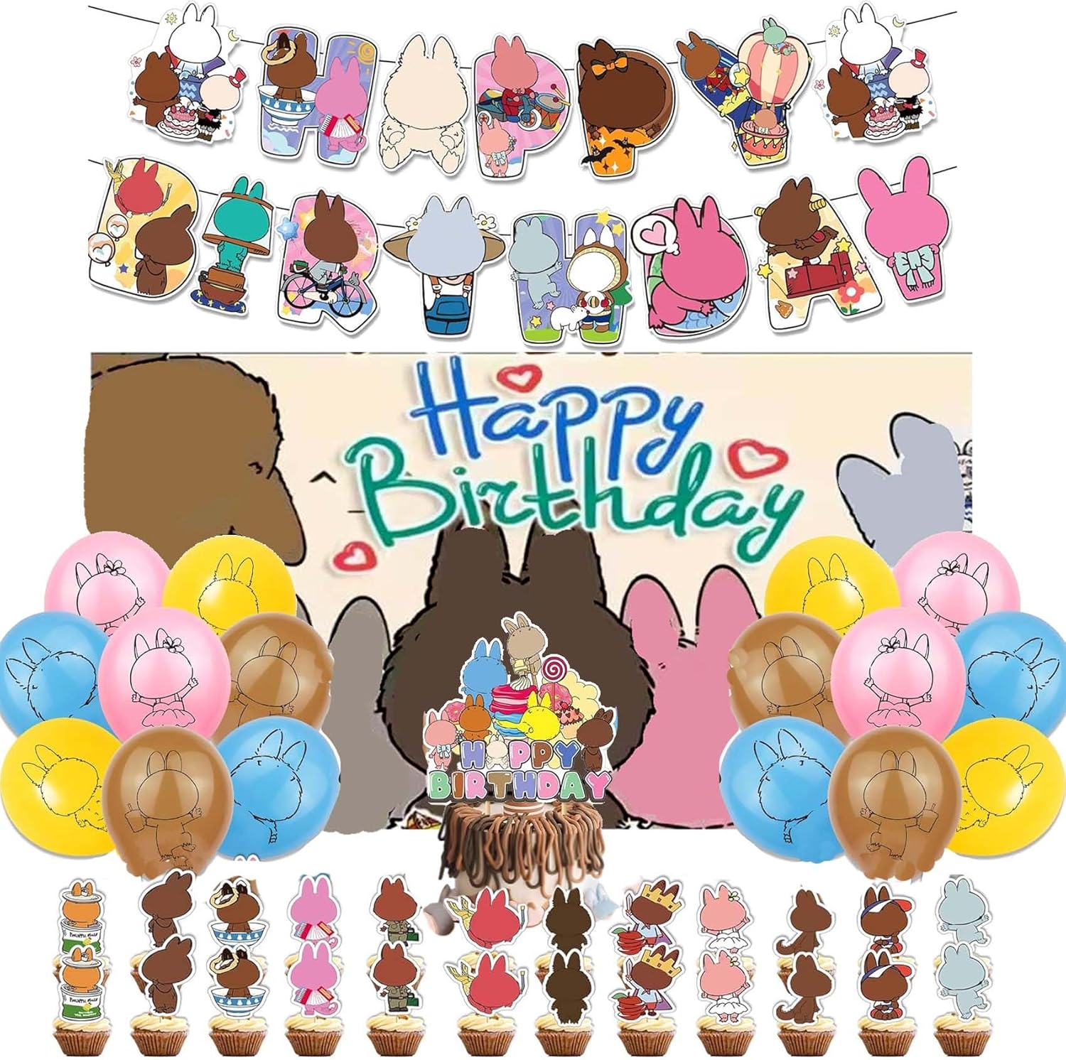 Beakuoo Elf Birthday Party Decoration Set