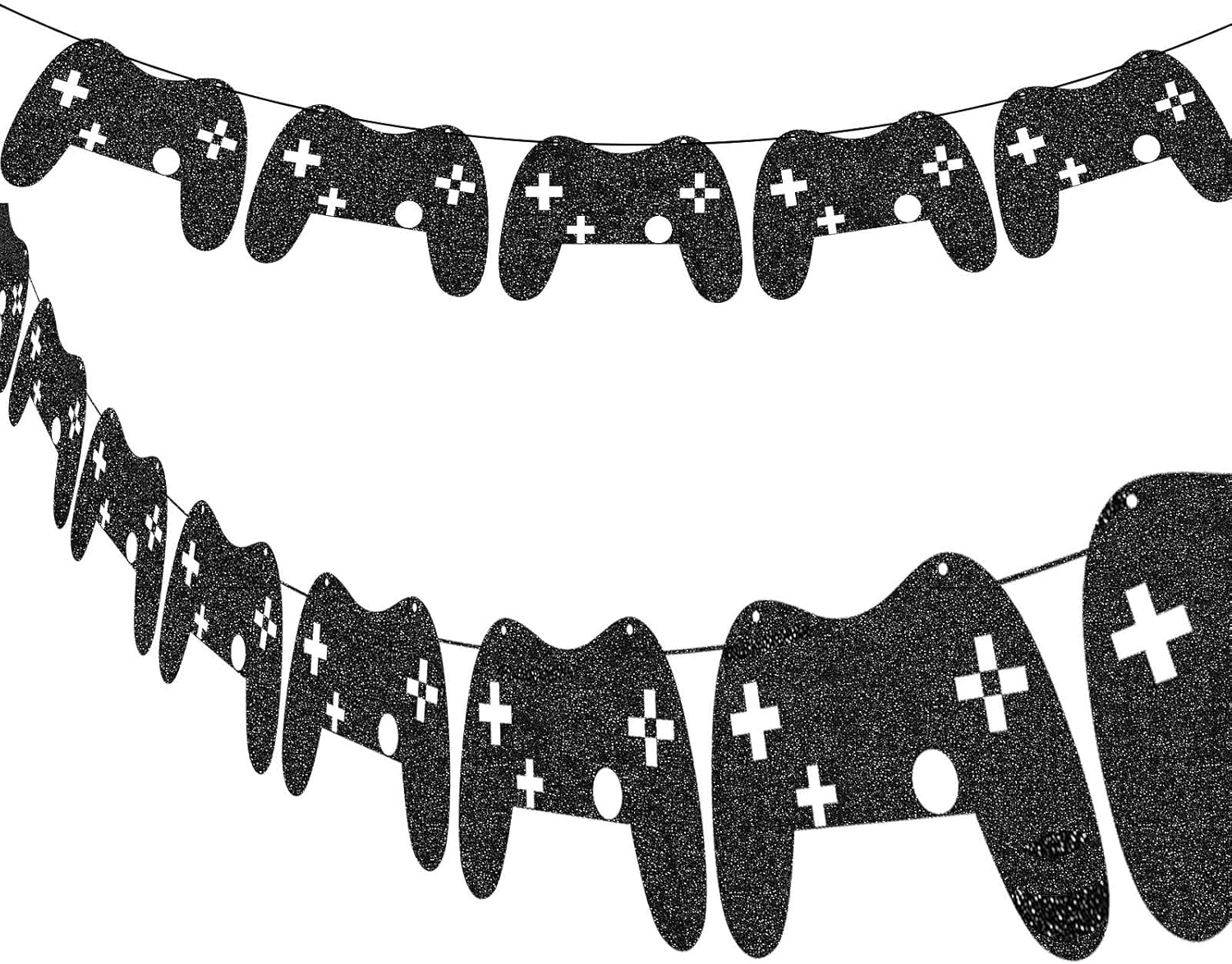 Marspark 2 Pcs Video Game Controller Garland for Birthday Party