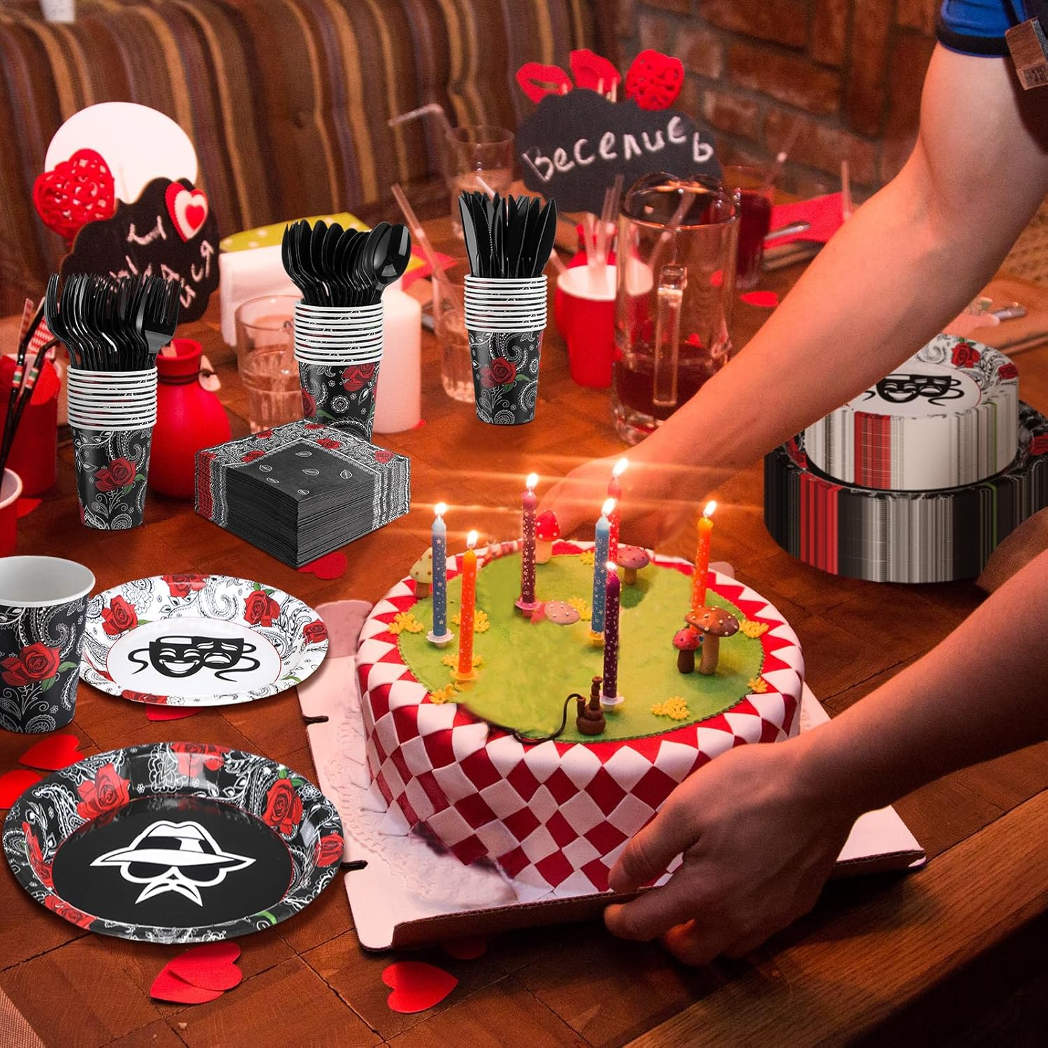 244 Pcs Early 2000s Cholo Gangsta Party Tableware Set