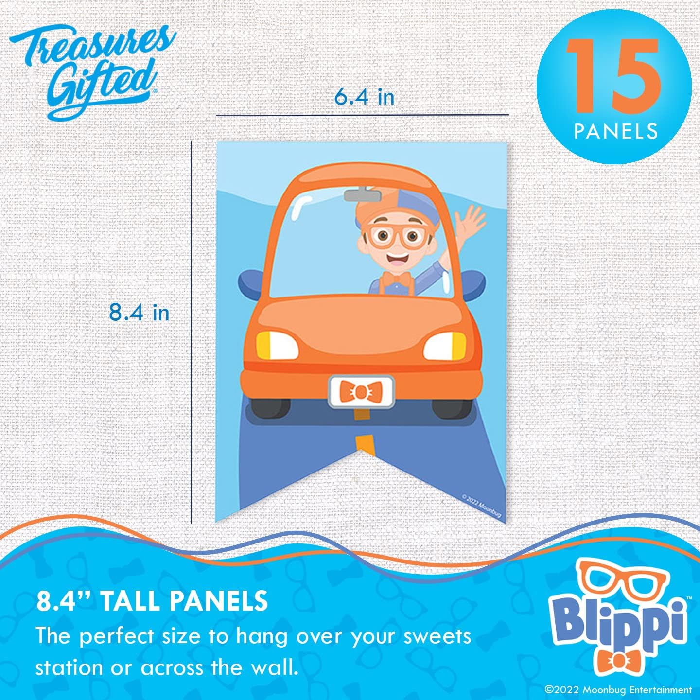Treasures Gifted Blippi Birthday Banner Decor