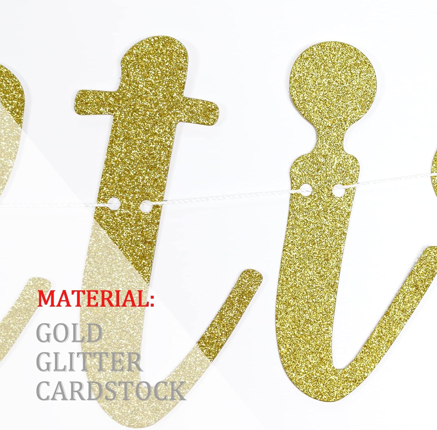 Husbands To Be Banner Gold Glitter Pre-Strung