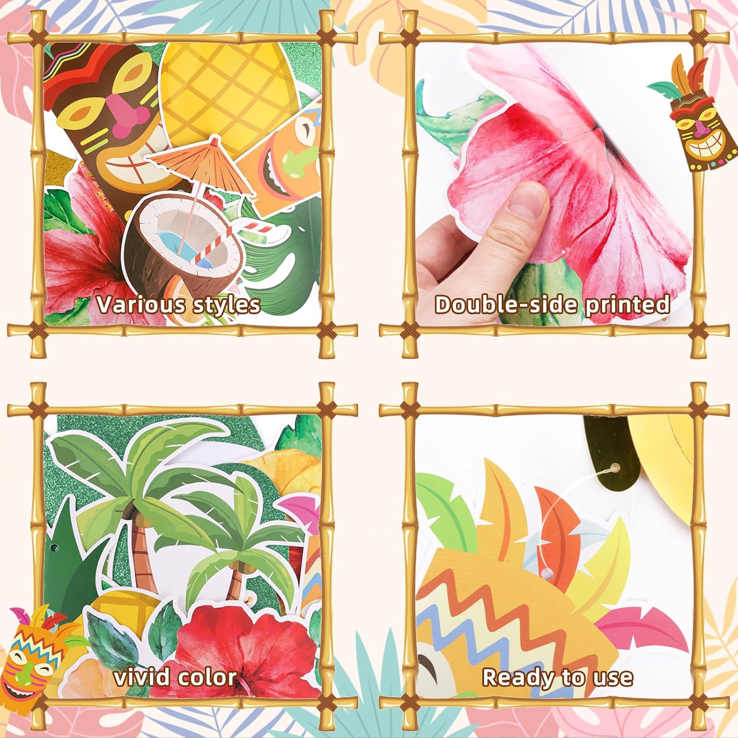Pre-Strung Hawaiian Aloha Banner Decorations