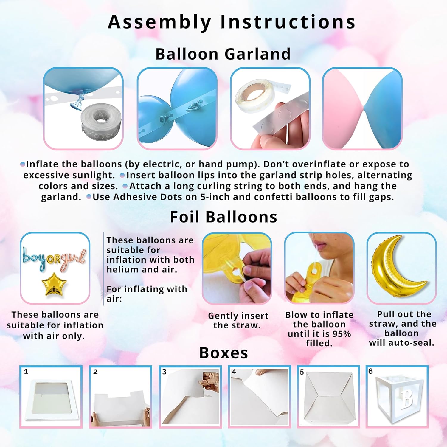 191 PC Premium Twinkle Star Gender Reveal Decor Kit