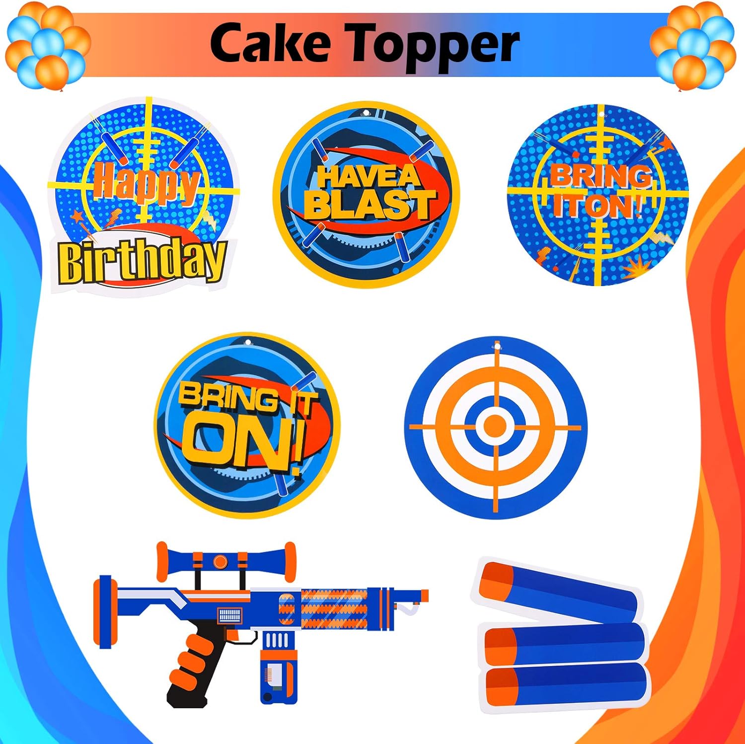 Skylety 30 Piece Dart Birthday Party Decor Set