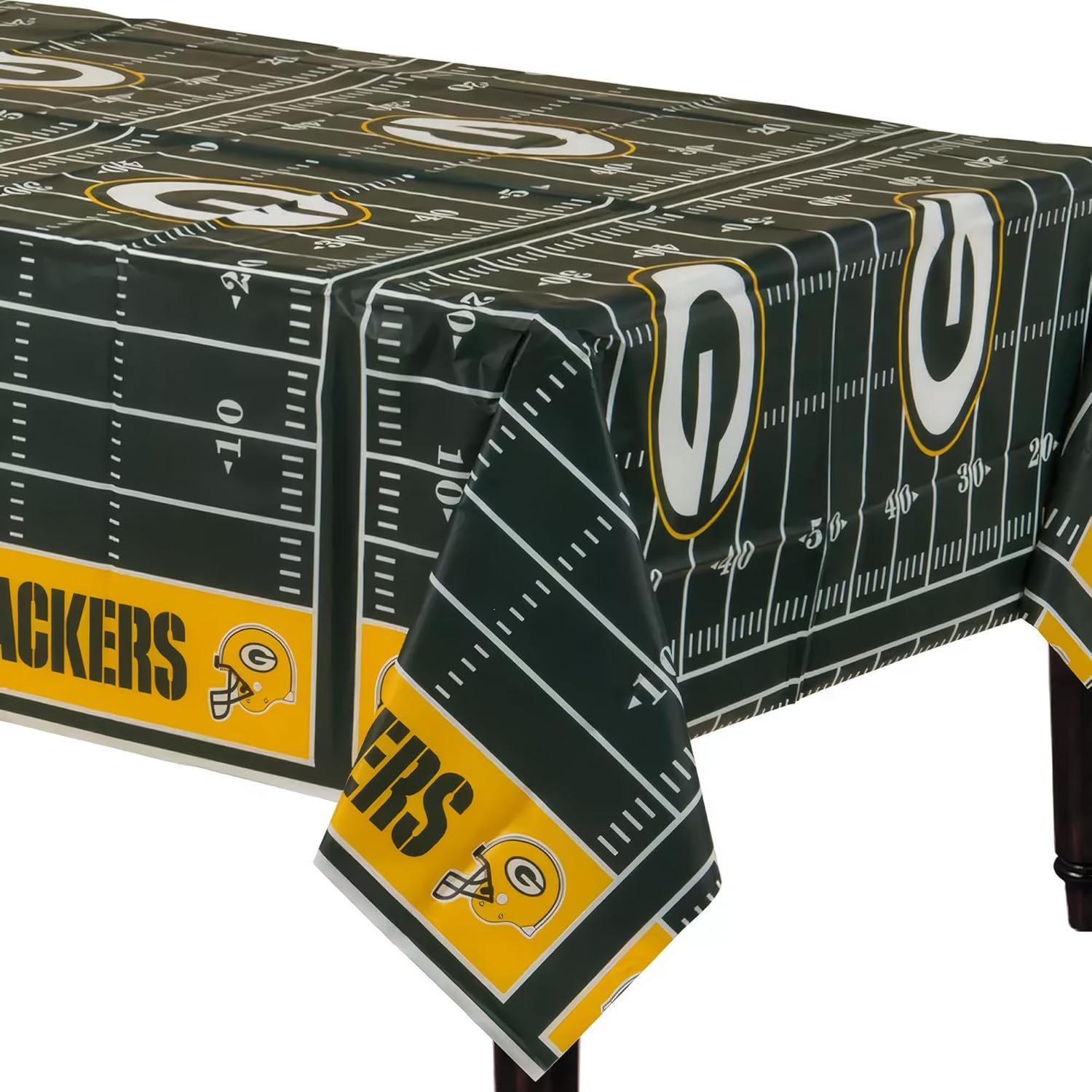 Green Bay Packers Table Cover 54x96 Durable Plastic