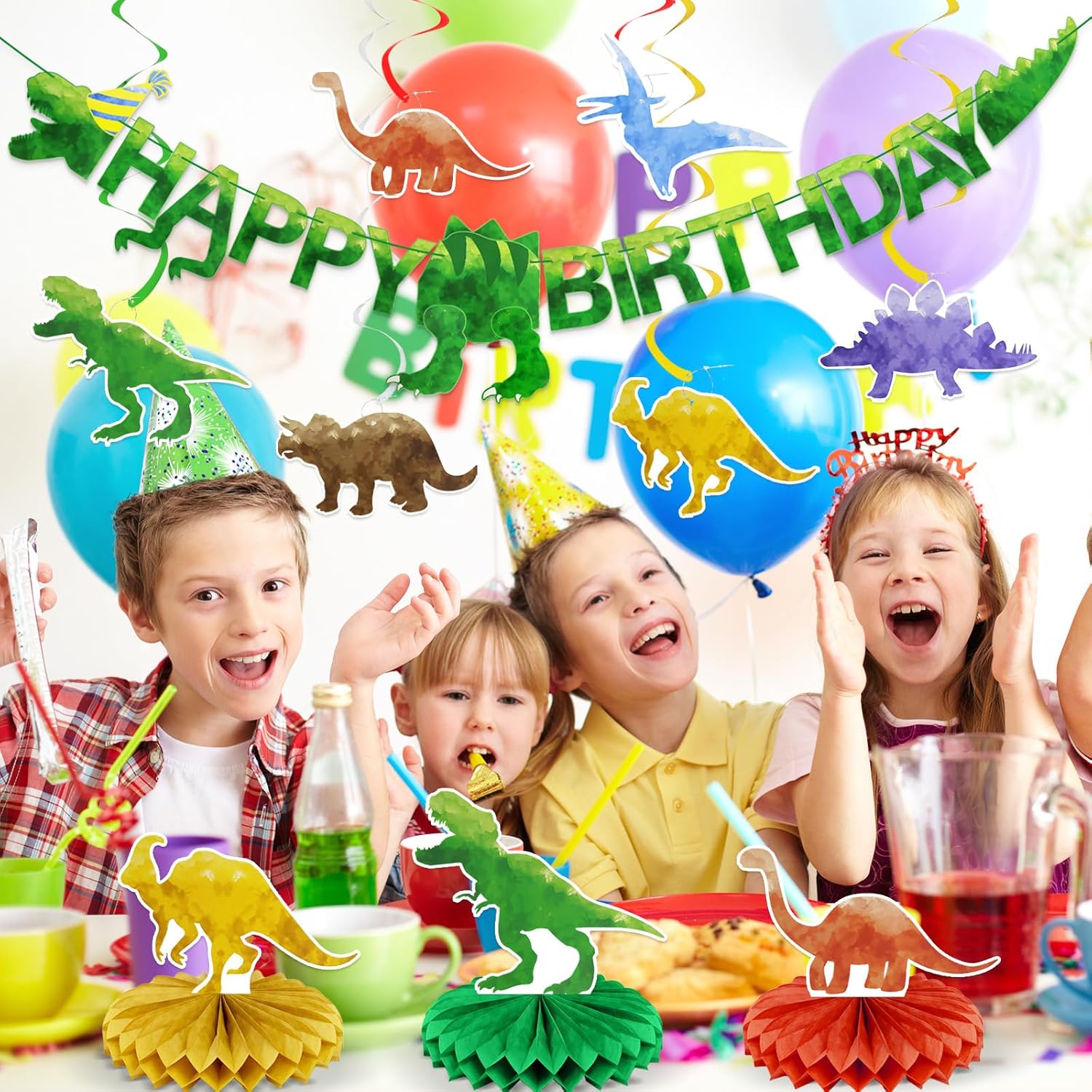PatiCool Dinosaur Birthday Banner Party Decorations