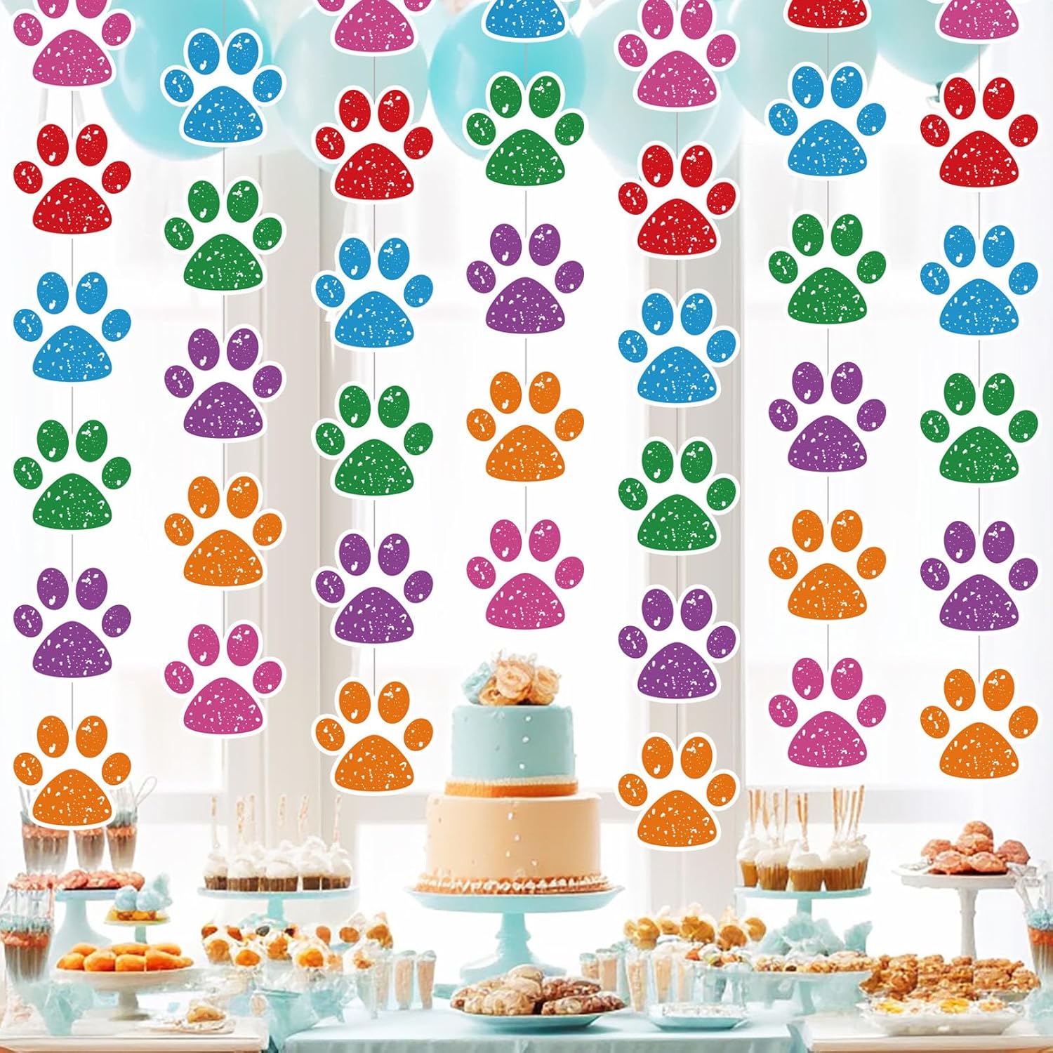 Duraaamo 8 Pack Dog Party Banners Decorations