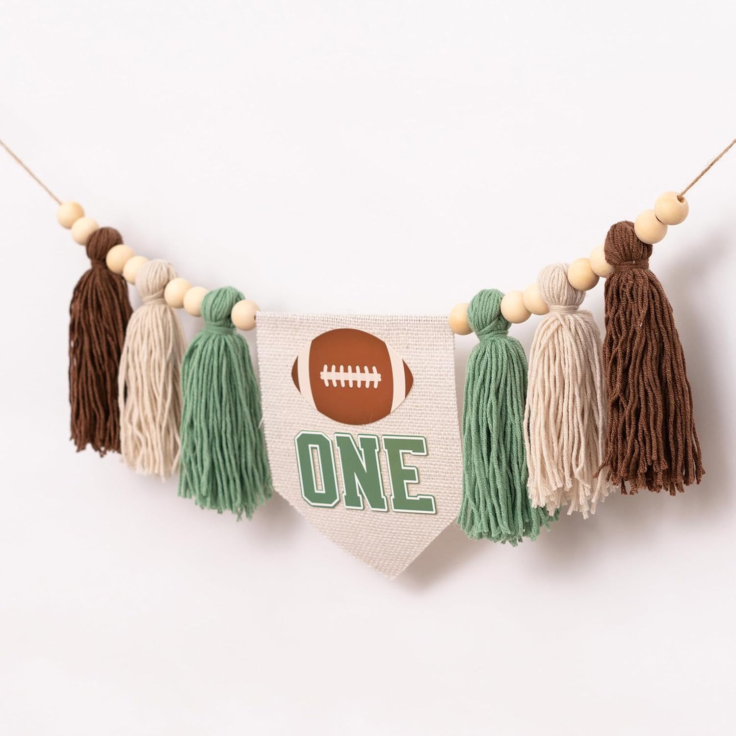 First Birthday High Chair Football Banner