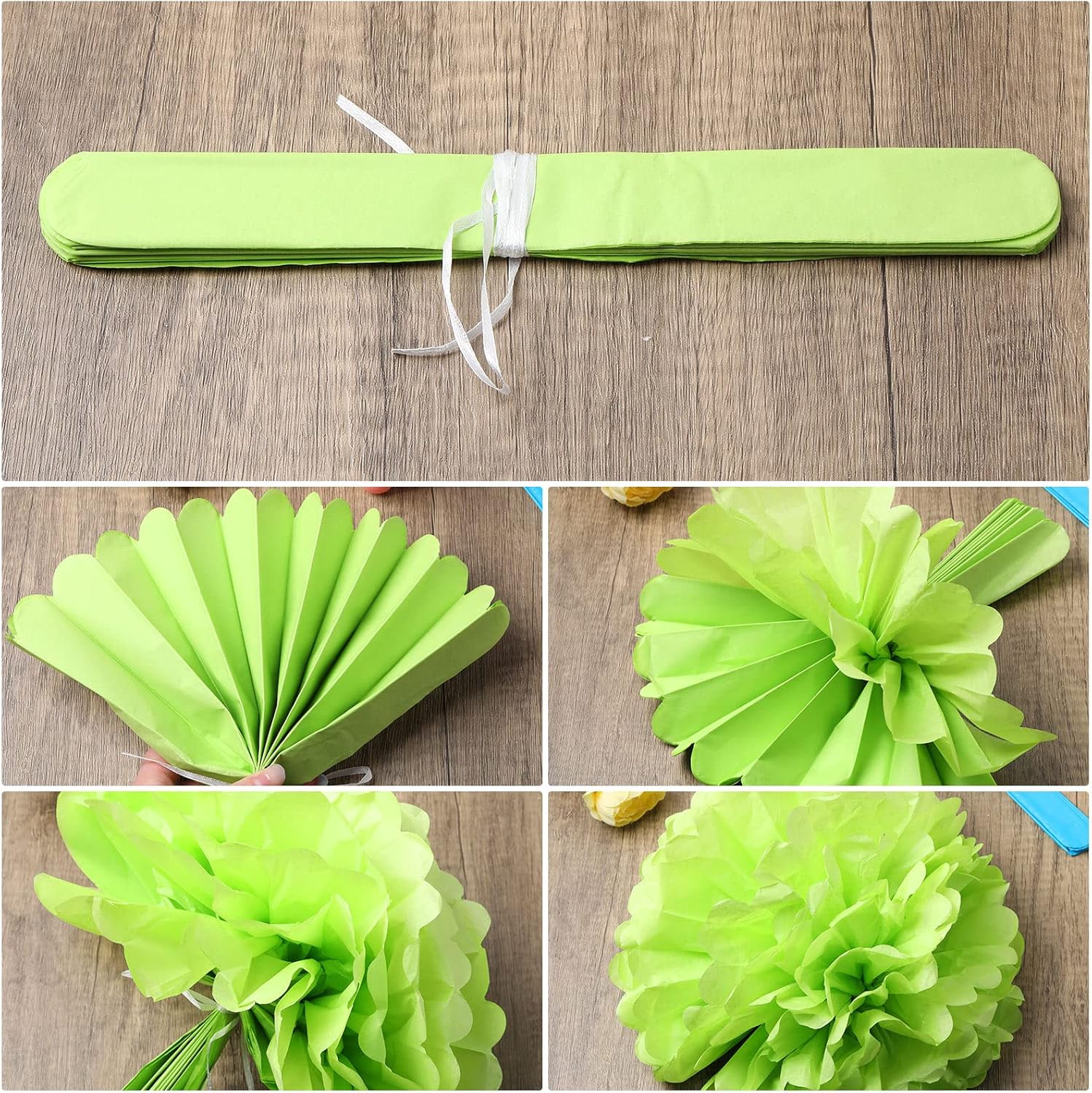Janinka 60 Pcs Tissue Pom Poms Party Decorations