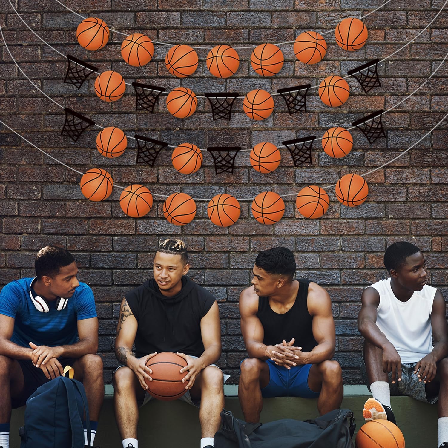 Basketball Party Banners 4 Pcs Slam Dunk Decorations