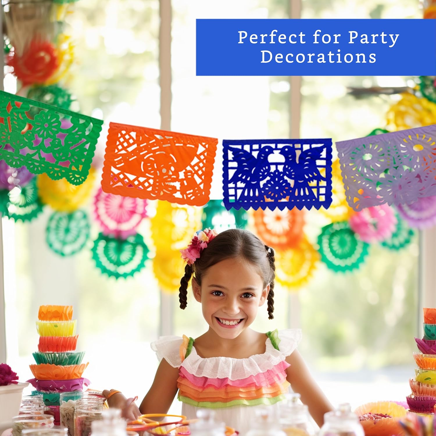 Mexican Party Banners 5 Pack Tissue Paper