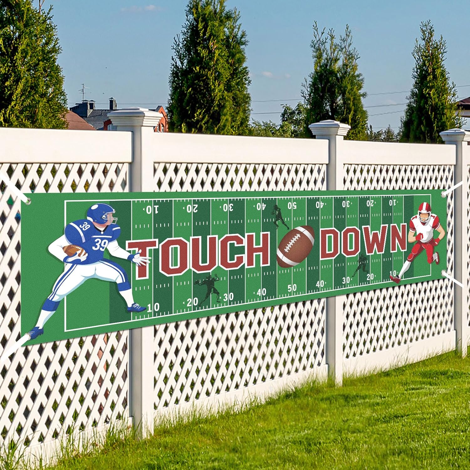 Football Birthday Banner with Touchdown Design