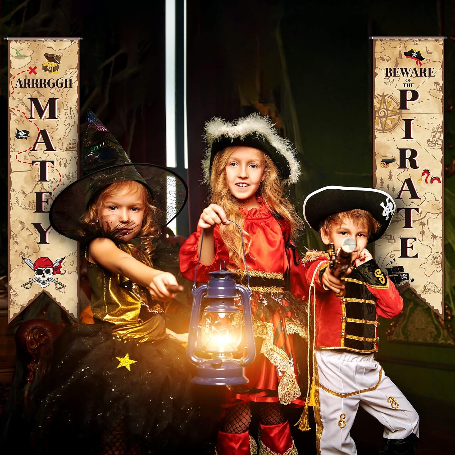 Tegeme Pirate Party Banners Treasure Hunt Decor