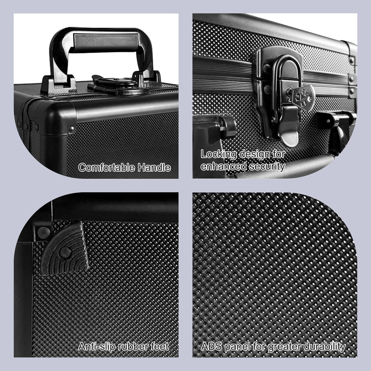 Aluminum Alloy Graded Card Storage Box with Two Rows Black