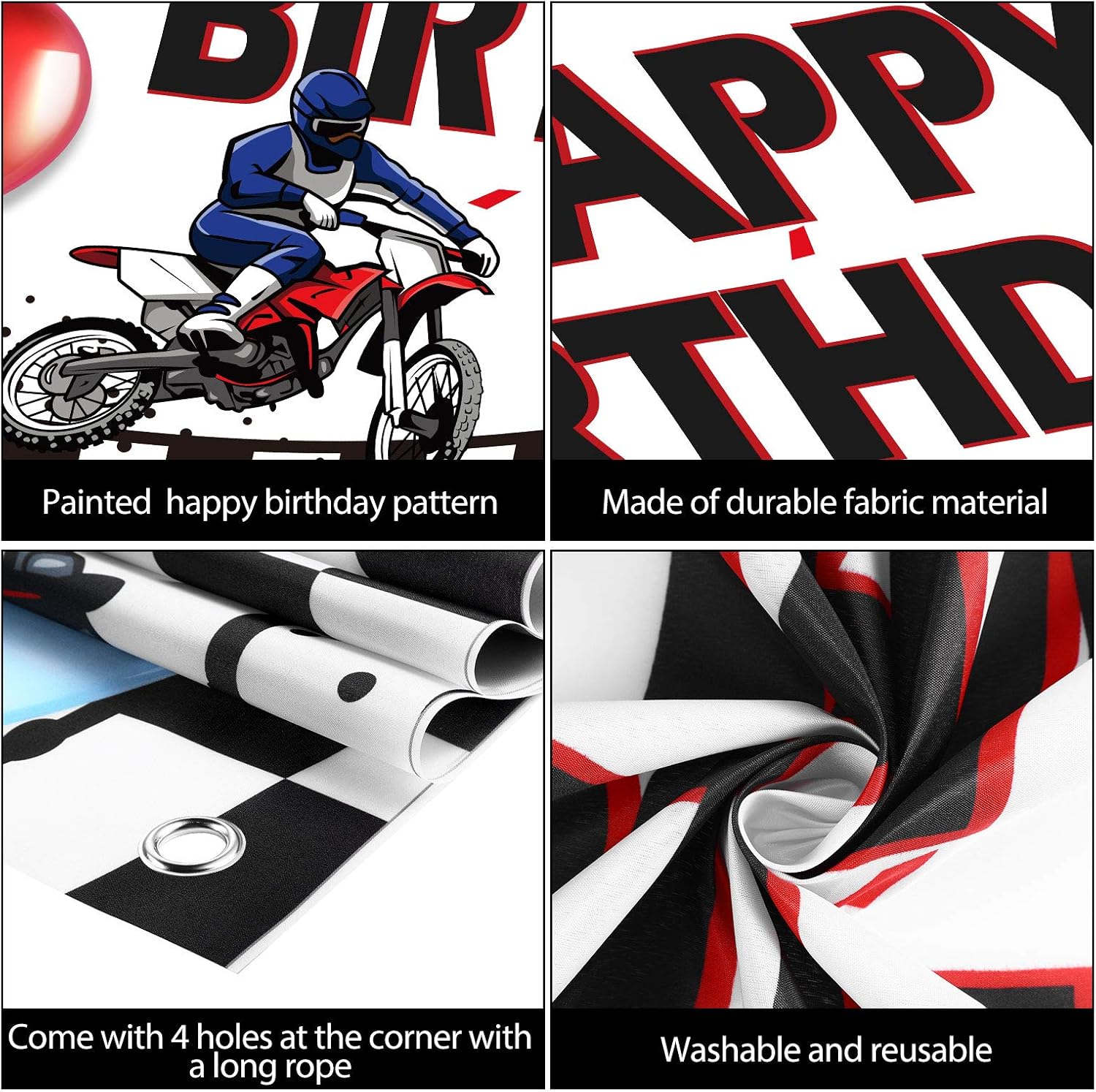 Sumind Dirt Bike Themed Birthday Party Banner