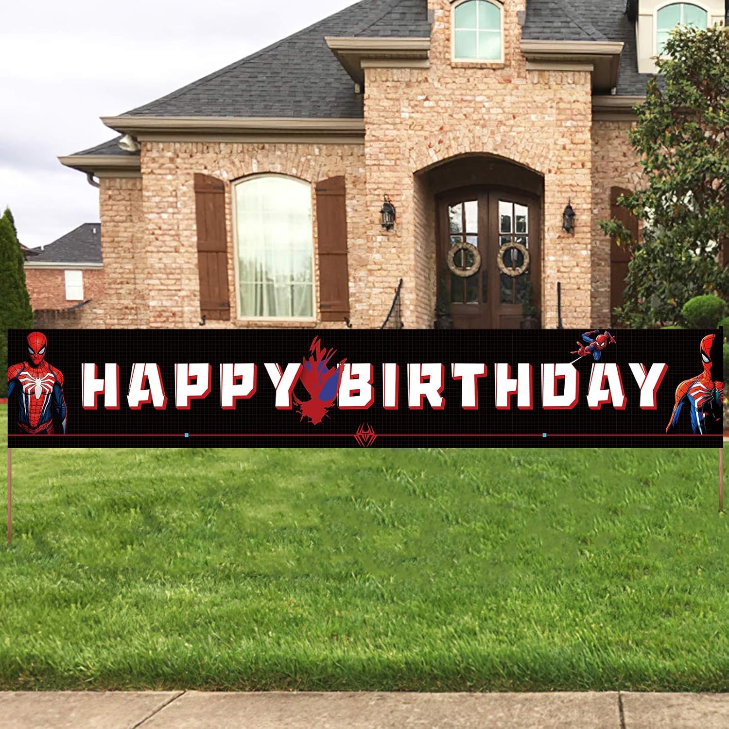 Spiderman Birthday Banner 98x16ft Decor